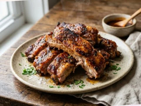 Amish Country Ribs aus der Heißluftfritteuse – karamellisiert und saftig