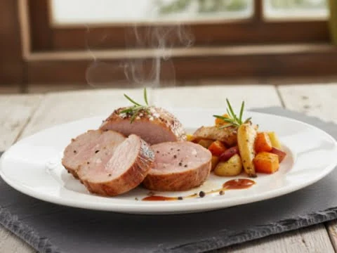 Zartes Schweinefilet aus der Heißluftfritteuse – saftig und goldbraun