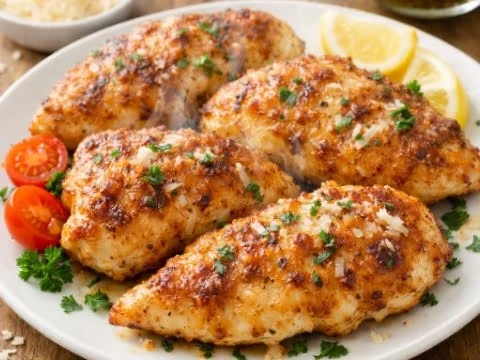 Italienisches Hähnchen mit Parmesan aus dem Airfryer